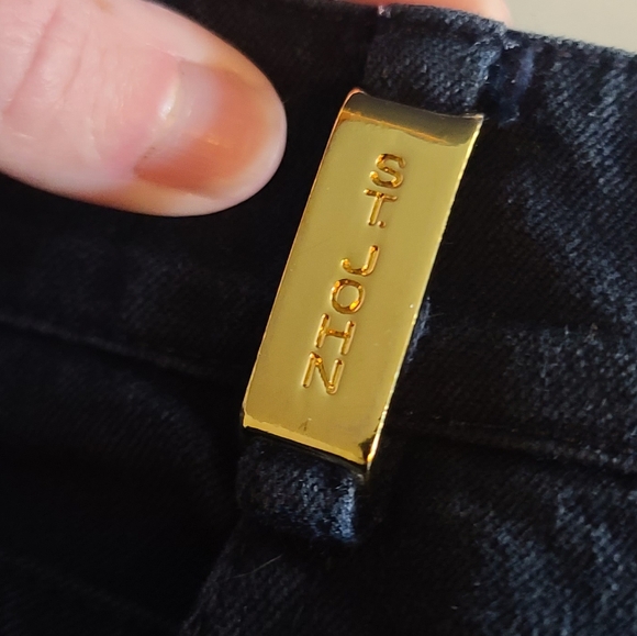 St. John Sport Classic Stretch Fit Wide Leg High Rise Jeans Size 8 Dark Wash - Picture 7 of 11